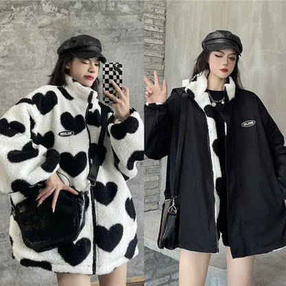 Cralom Love Lambswool Cotton-Padded Jacket - Couple Jacket Y2K