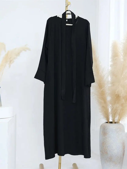 Cralom Ramadan Eid Abaya Dubai Modest Dress Muslim Prayer Kaftan Robe