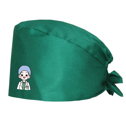 Cralom Cartoon Printed Surgical Scrub Caps for Medical & Pet Grooming Pros