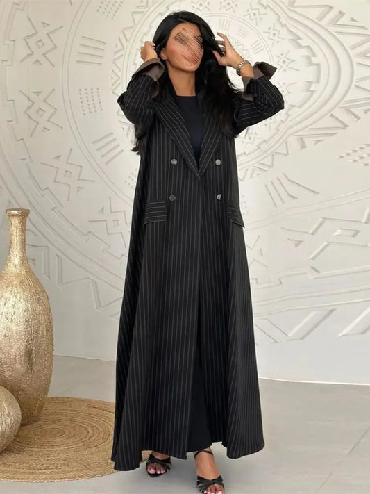 Cralom Shiny Satin Batwing Kimono Abaya Dubai Luxury Muslim Kaftan Robe