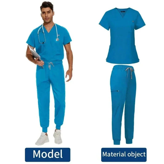 Cralom Lightweight Classic Medical Scrub Set for Men and Women