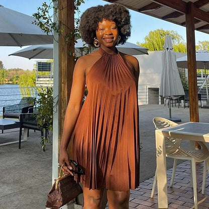 Cralom Sexy Backless Short Skirt 2025 Summer