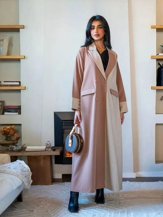 Cralom Pink Ramadan Abaya - Modest Kimono Dress for Women