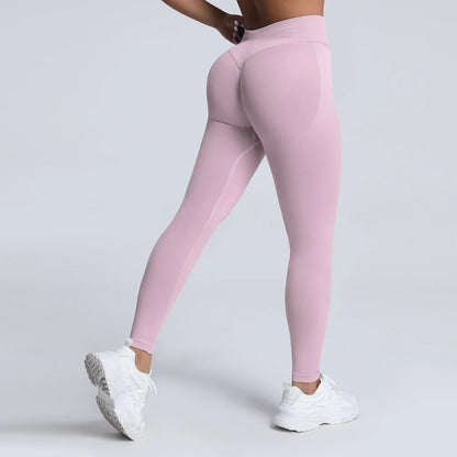 Cralom High Impact Yoga Pants: Seamless Low Waist Leggings for Gym & Fitness