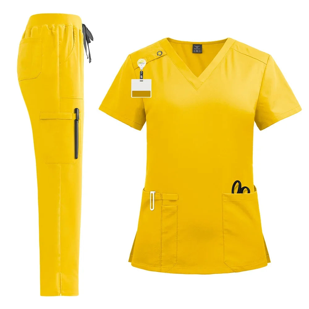 Cralom Stylish Pet Hospital Work Uniform Set for Medical Professionals