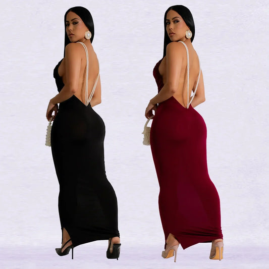 Cralom Sleeveless Ruched Maxi Dress - Fall 2025 Collection