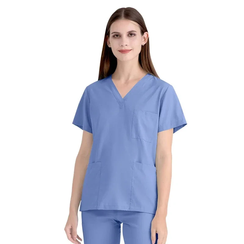 Cralom Short Sleeve Scrubs Sets for Women - Nursing Uniforms and Hospital Gowns