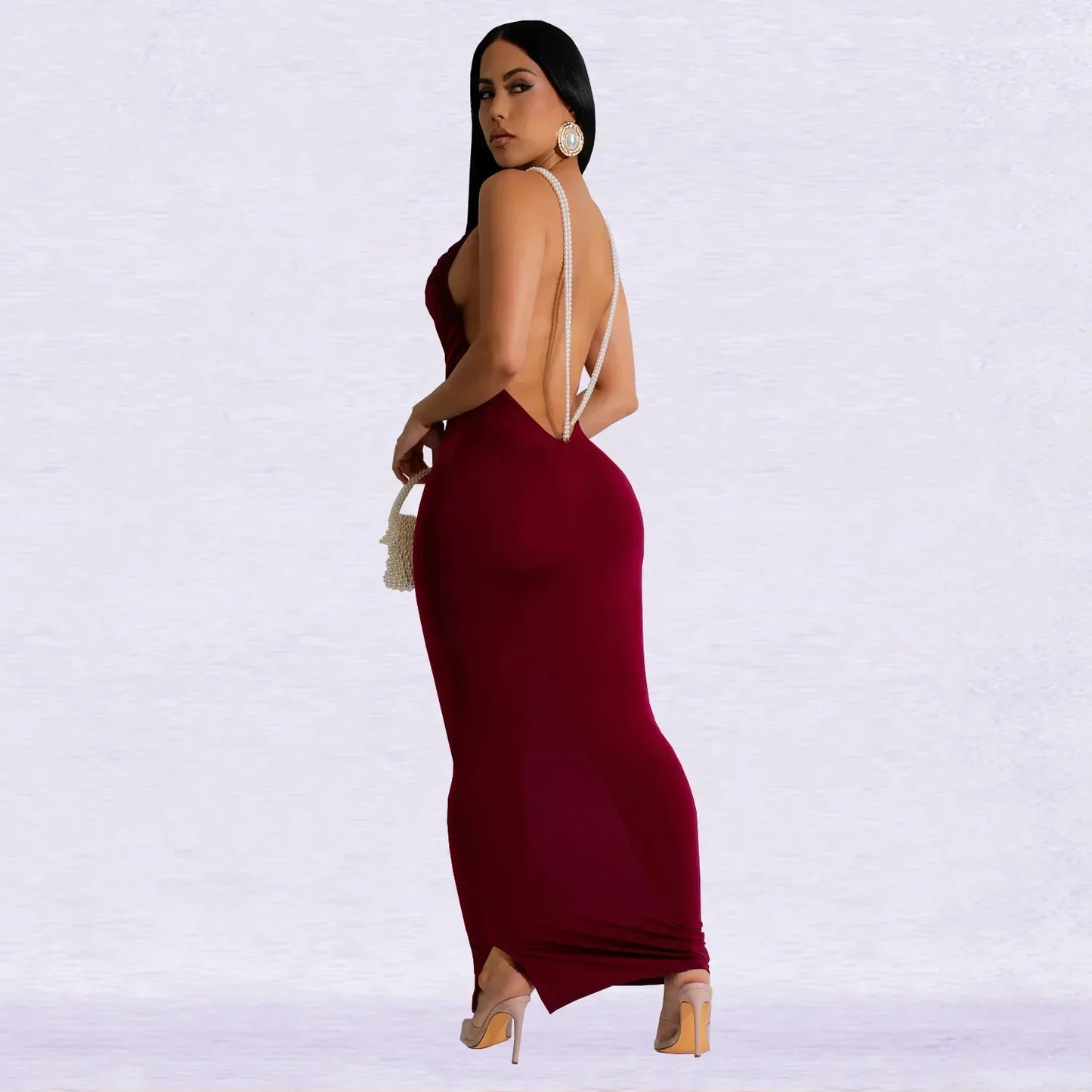 Cralom Sleeveless Ruched Maxi Dress - Fall 2025 Collection