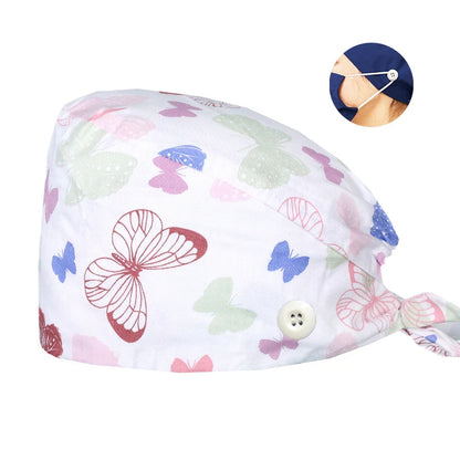 Cralom Cotton Scrub Caps with Sweatband for Medical Professionals
