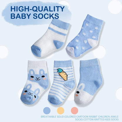 Newborn Boy Cotton Crew Socks 10-Pack by Cralom for Infants & Toddlers