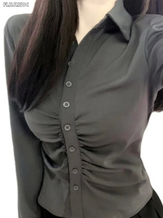 Cralom Women's Sweet Button Up Shirt - Chic Vintage Design