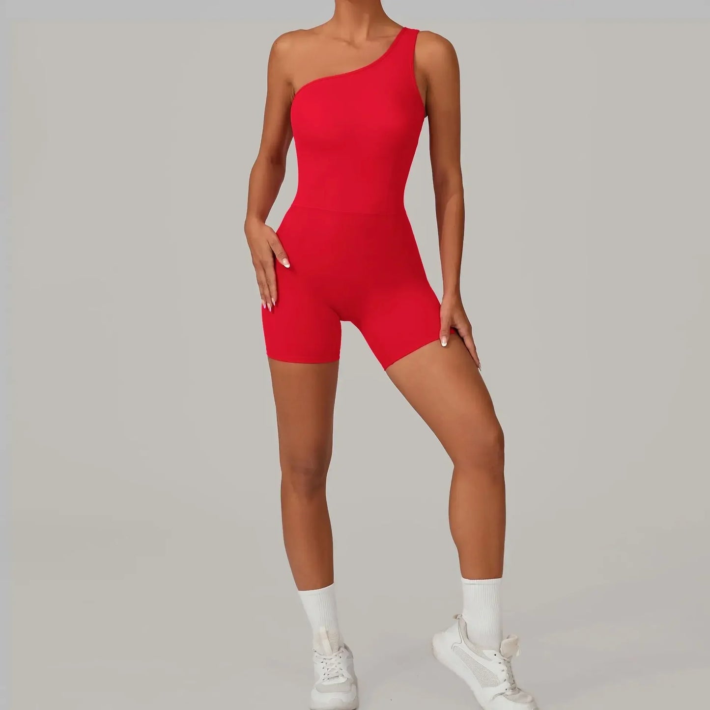 Cralom Seamless Yoga Jumpsuit: Butt Lifting Nude Feel Bodysuit for Fitness Gym