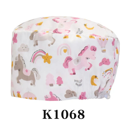 Cralom Women's Surgical Caps - Dental Nursing Hats for Pet Hospital