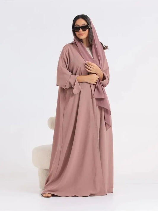 Cralom Open Kimono Dubai Abaya Kaftan Dress for Women