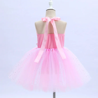 Cralom Forest Rabbit Print Dress for Children's Halloween Role Play