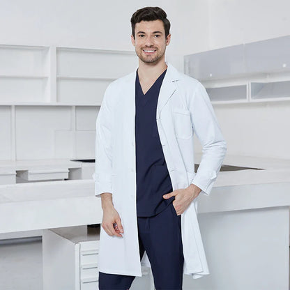 Cralom Silky Pharmacy Essentials Robe Midriff Coat Uniforms