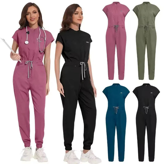 Cralom Short Sleeve Jumpsuit with Pocket