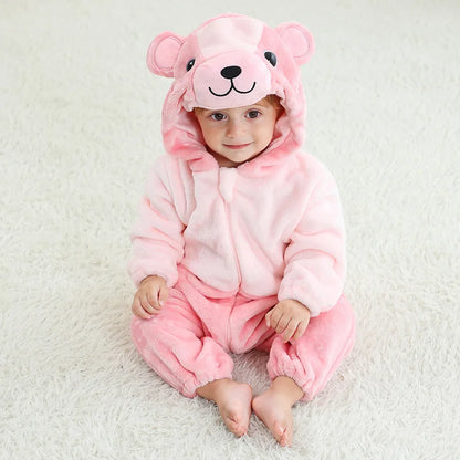 Cralom Giraffe Baby Hooded Jumpsuit: Unisex Yellow Pajamas