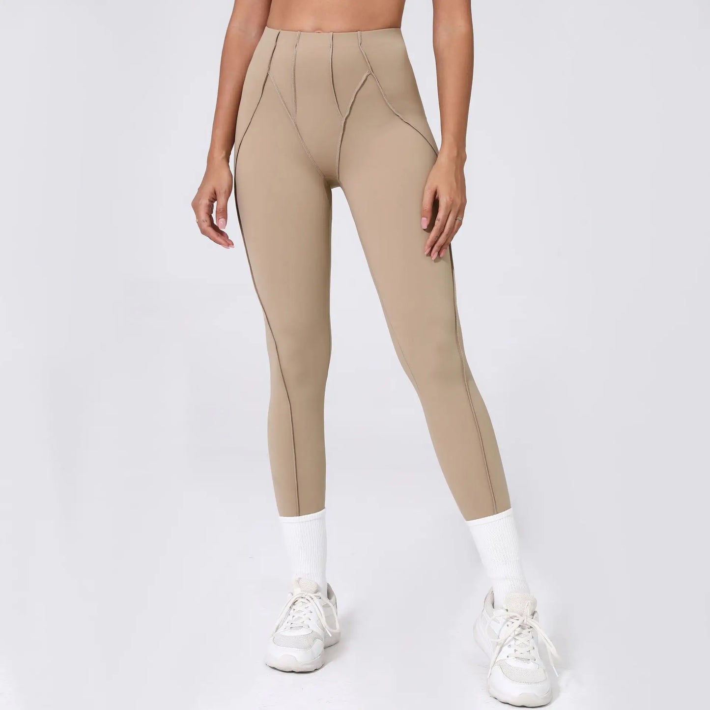 Cralom High Waist Yoga Leggings for Women - Peach Hip Raise Fitness Pants