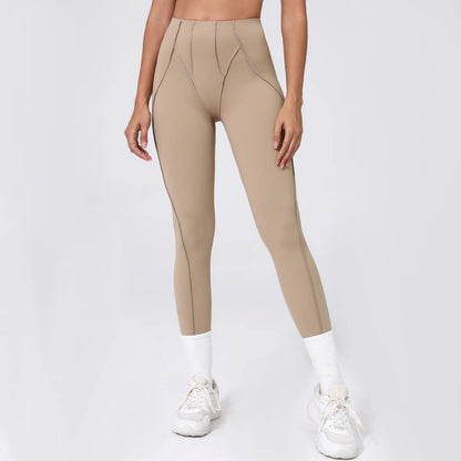 Cralom High Waist Yoga Leggings for Women - Peach Hip Raise Fitness Pants
