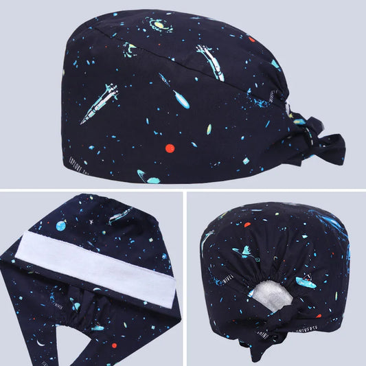 Cralom Cotton Scrub Caps - Breathable Surgical Hats for Women and Men
