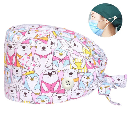 Cralom Surgical Scrub Cap for Medical Nurse Work Hat