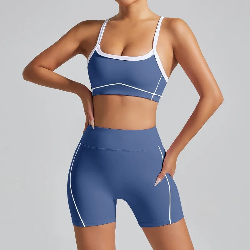 Cralom Seamless Yoga Set: Naked Feel Backless Sports Bra & High Stretch Workout Outfit
