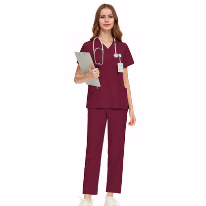 Cralom Medical Professional Scrub Set: Doctor Nurse Uniform for Hospital Beauty Salon