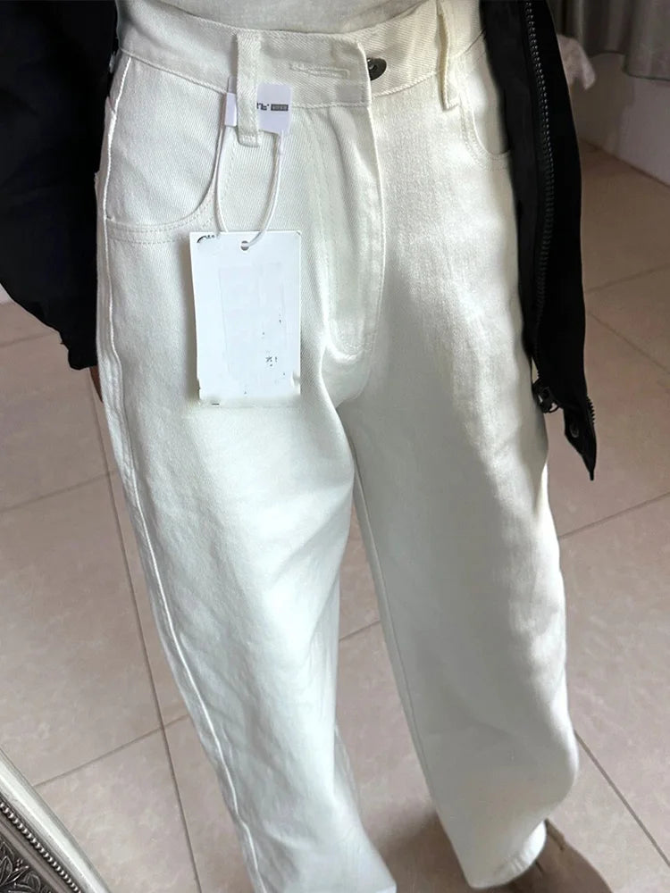 Cralom Vintage High Waist Wide Leg Jeans for Women - 2025 New Streetwear Fashion