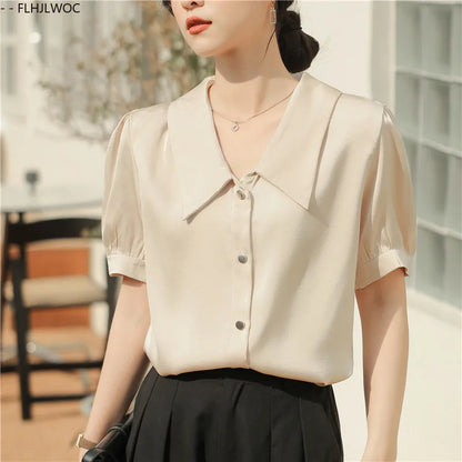 Cralom Pink Chiffon Button-Up Blouse - Summer 2025 Collection