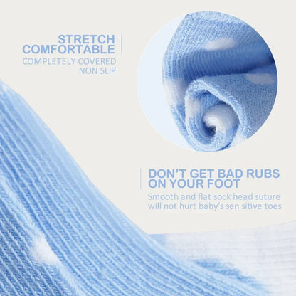 Newborn Boy Cotton Crew Socks 10-Pack by Cralom for Infants & Toddlers