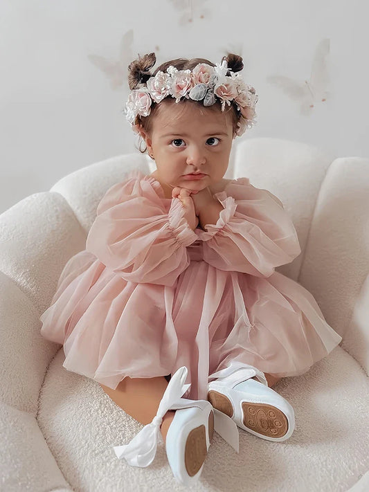 Cralom Baby Girl Tulle Princess Dress 0-24 Months