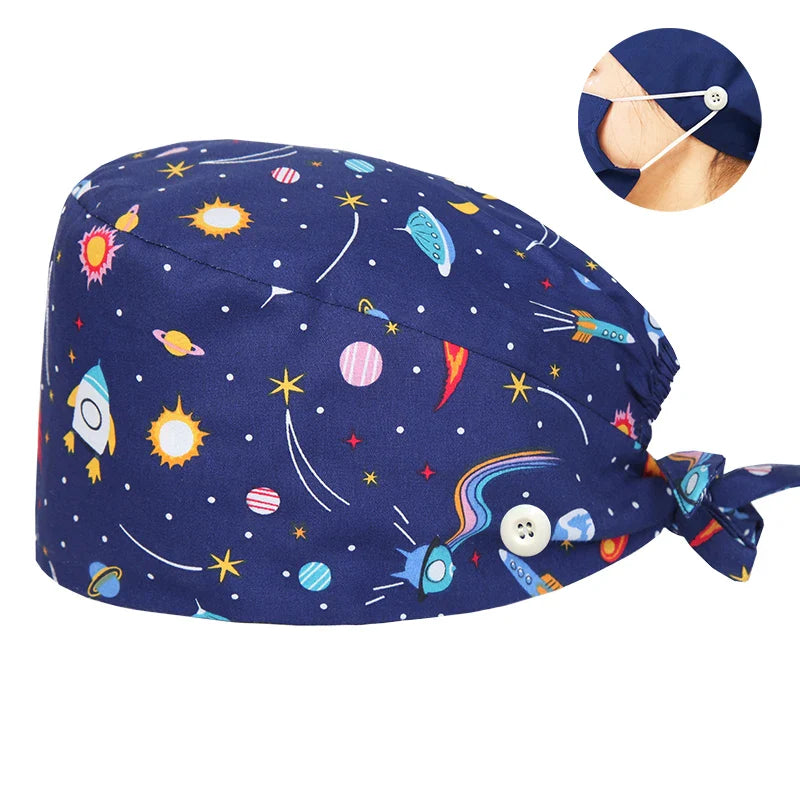 Cralom Surgical Scrub Cap for Medical Nurse Work Hat