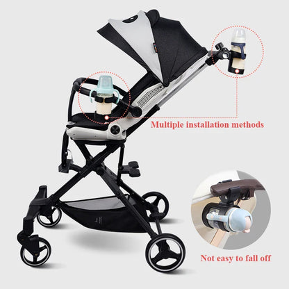 Cralom 2-in-1 Baby Stroller Cup Holder & Bicycle Cart Attachment