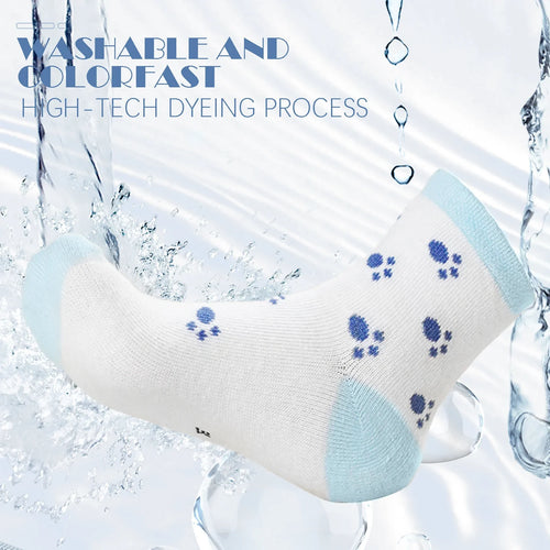 Kids Cotton School Socks Set 100% Breathable Anti-Slip Casual Sports by Cralom