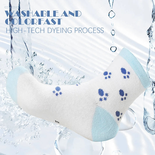 Kids Cotton School Socks Set 100% Breathable Anti-Slip Casual Sports by Cralom