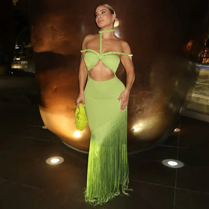 Cralom Tassel Splice Bandage Dress - Summer 2025