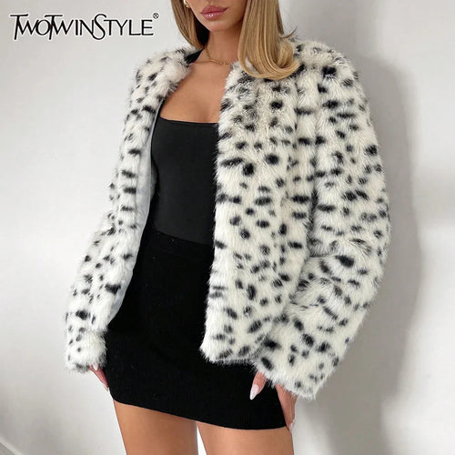 Cralom Stylish Color Block Jacket for Women - Chic O Neck Slim Coat