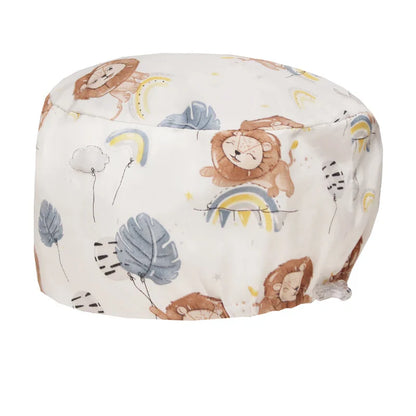 Cralom Cartoon Animals Unisex Surgical Scrub Caps for Medical Professionals