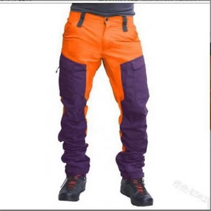 Cralom Slim Fit Color Blocked Sports Work Pants