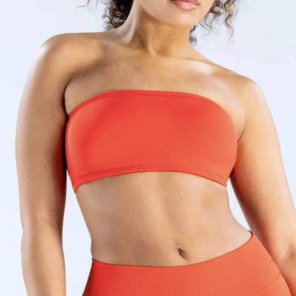 Cralom 2025 Yoga Bandeau Sports Bra for Women - Sexy, Backless, Push-up Crop Top