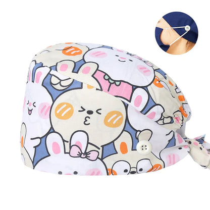 Cralom Cotton Surgical Hat for Nurses