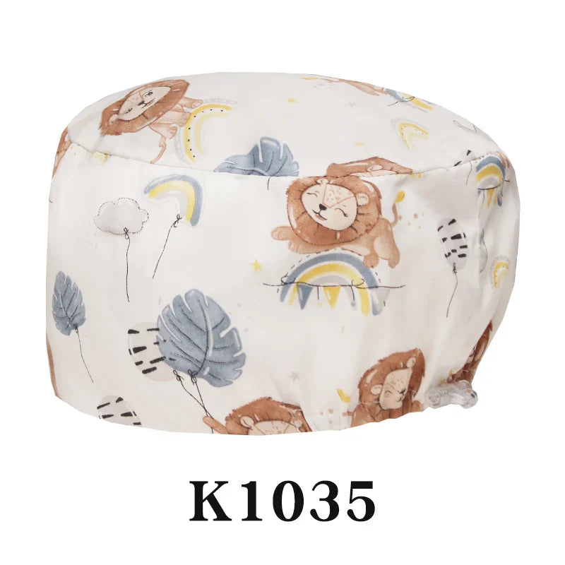 Cralom Women's Surgical Caps - Dental Nursing Hats for Pet Hospital