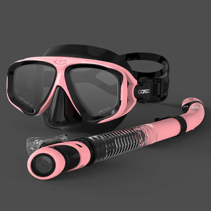 Cralom 2024 Diving Mask Set for Adults - Anti-Fog Goggles, Snorkel Tube