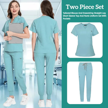Cralom Nursing Scrub Top - Unisex Solid Color Uniform
