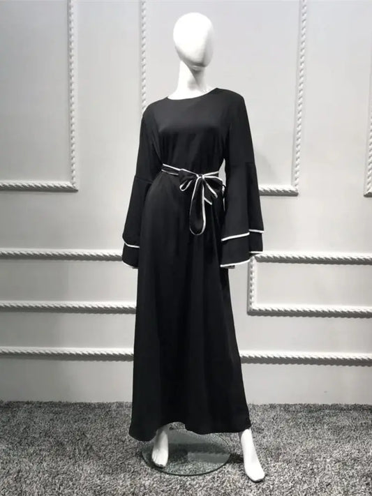 Ramadan Black Abaya for Modest Muslim Women by Cralom
