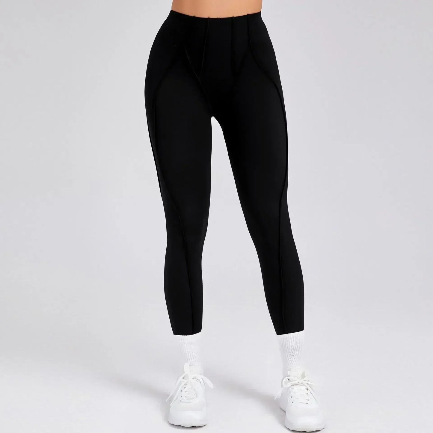 Cralom High Waist Yoga Leggings for Women - Peach Hip Raise Fitness Pants