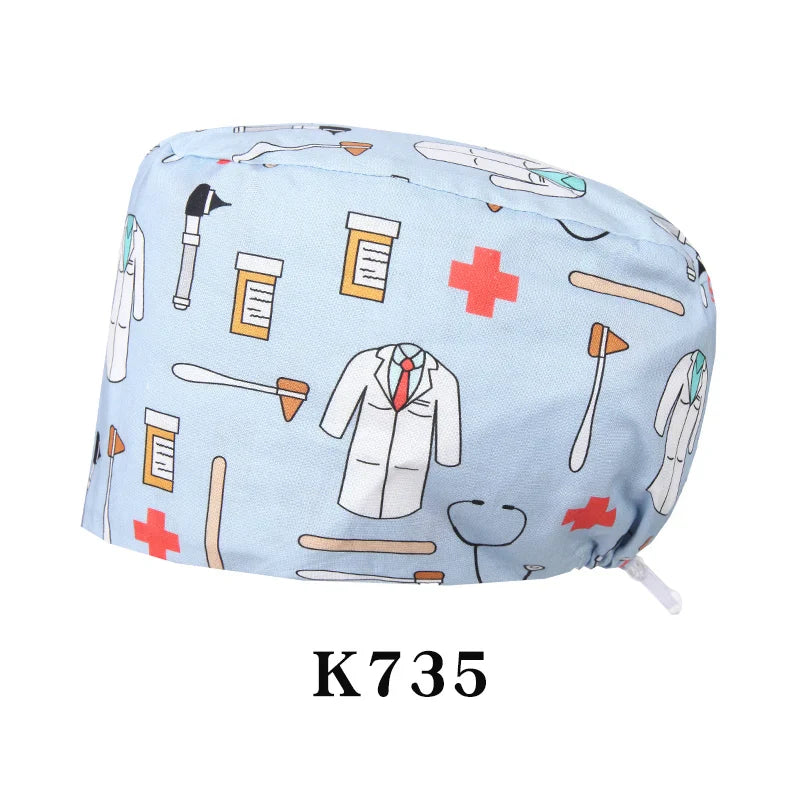 Cralom Shiba Inu Surgeon Scrub Cap - Unisex Surgical Hat in Cute Design