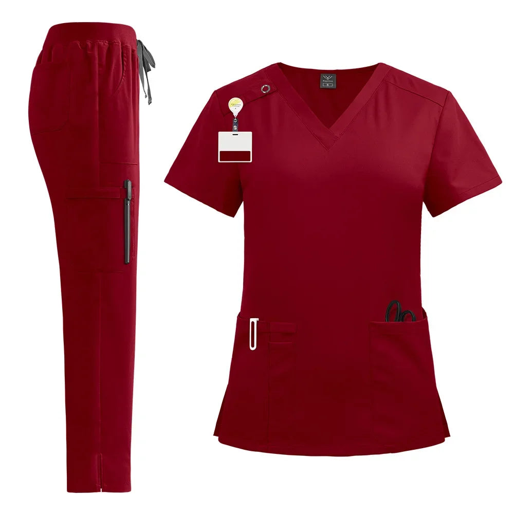 Cralom Stylish Pet Hospital Work Uniform Set for Medical Professionals