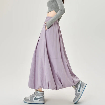 Cralom High Waist A Line Lantern Skirt - 2025 New Collection